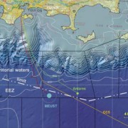 Map of the Mediterranean south of Toulon Toulon, France. The location of both the ANTARES and KM3NeT-FRs/MEUST site are visible..