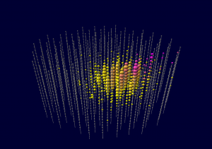 KM3NeT simulated neutrino event