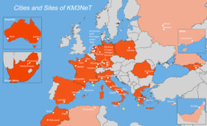 Cities and Sites of the KM3NeT Collaboration